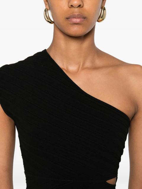 SANDRO asymmetric bodysuit - Black