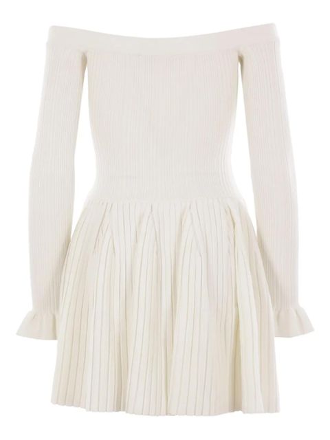 Self-Portrait striped dress - White