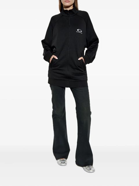 Balenciaga logo-print cut-out sweatshirt - Black - zdjęcie produktu nr 2