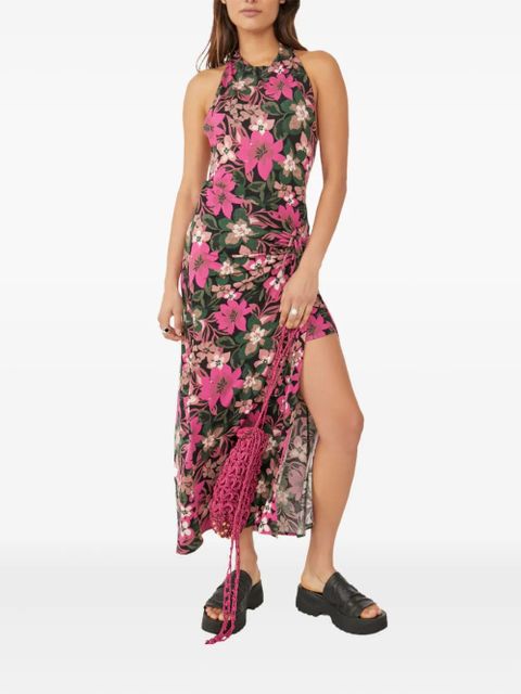 Free People floral print split mini dress - Black - zdjęcie produktu nr 2
