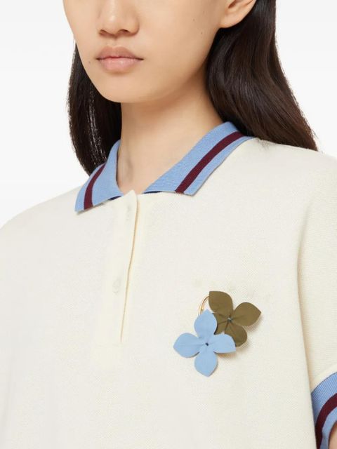 Marni flower-detail brooche - Gold