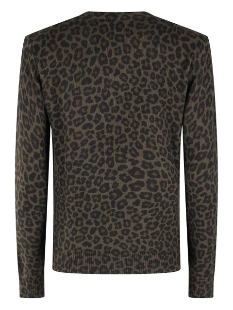 MC2 Saint Barth leopard-print crew-neck sweater - Brown - zdjęcie produktu nr 2