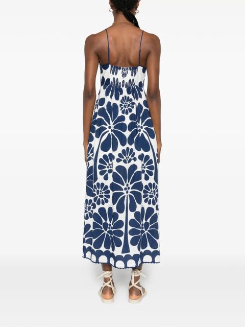 FARM Rio floral tie top - White