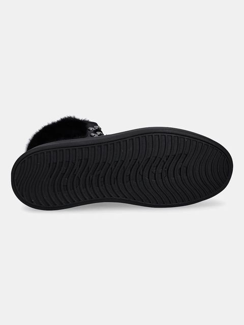 Blauer botki EMERY damskie kolor czarny na platformie ocieplone F5EMERY01/LEA