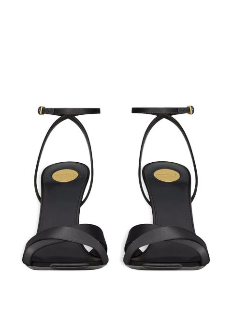 Saint Laurent 110mm crossover-straps wedge sandals - Black