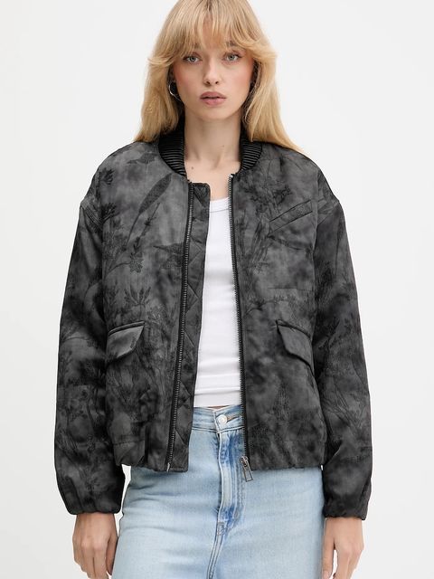 Desigual kurtka bomber FANTASY kolor czarny przejściowa oversize 25WWEW26