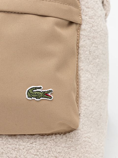 Lacoste plecak kolor beżowy duży wzorzysty NU5095NZ
