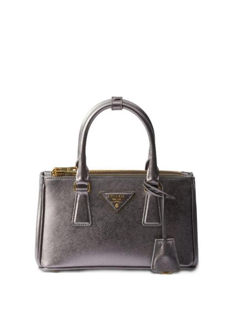 Prada mini Galleria leather tote bag - Grey
