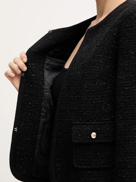 Joop! marynarka kolor czarny jednorzędowa gładka 30048584