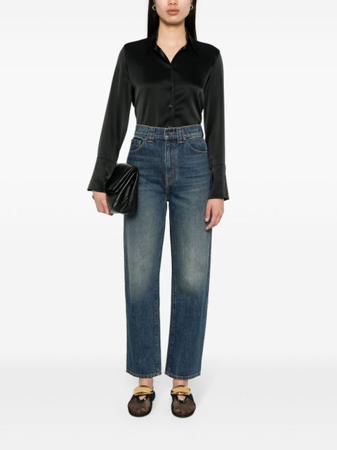 KHAITE high-waisted straight-leg jeans - Blue
