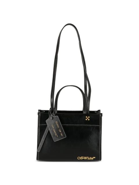 Off-White logo-plaque Zip Tie tote bag - Black - zdjęcie produktu nr 1