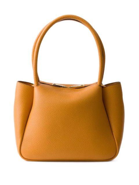 Prada small leather tote bag - Orange - zdjęcie produktu nr 2