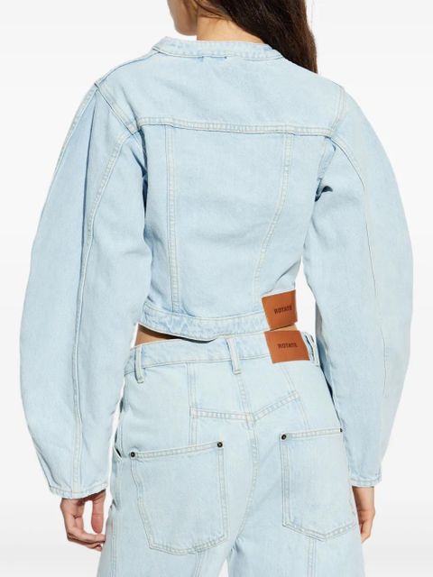 ROTATE BIRGER CHRISTENSEN cropped denim jacket - Blue