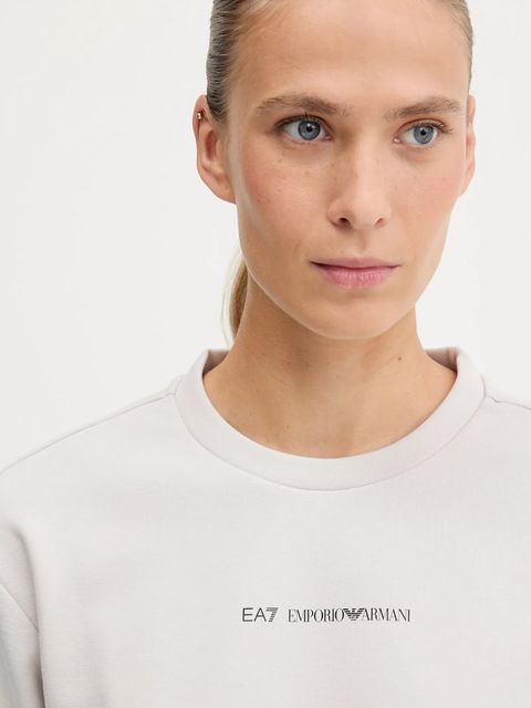 EA7 Emporio Armani bluza damska kolor szary z nadrukiem AF10443.7W000799