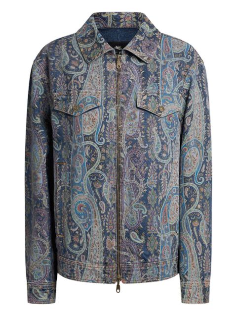 ETRO floral paisley denim jacket - Blue - zdjęcie produktu nr 1