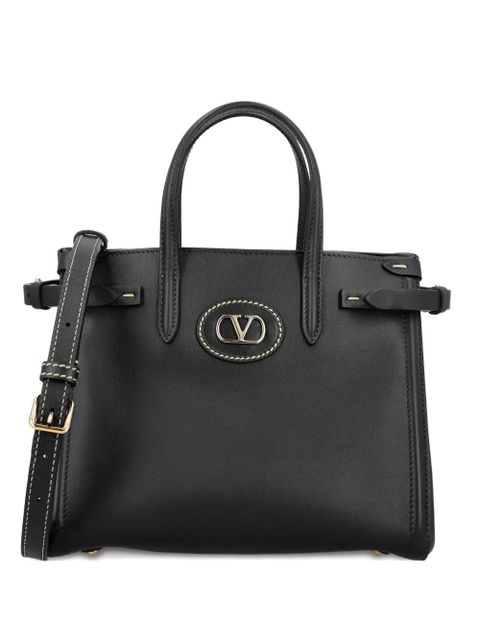 Valentino Garavani vlogo antibes leather shoulder bag - Black - zdjęcie produktu nr 1