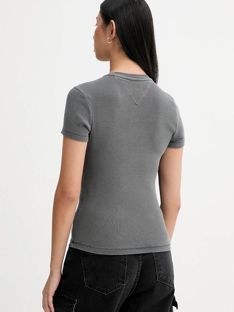 Tommy Jeans t-shirt damski kolor szary DW0DW22079
