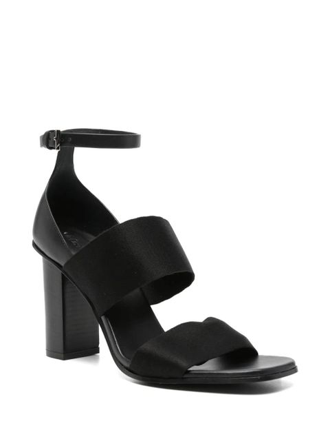 Max Mara Masode buckle-fastening block-heel sandals - Black