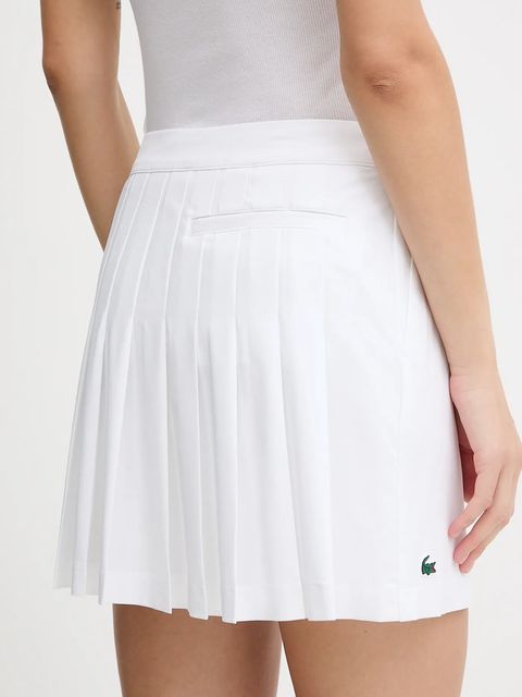 Lacoste spódnica kolor biały mini rozkloszowana JF8571 - zdjęcie produktu nr 2