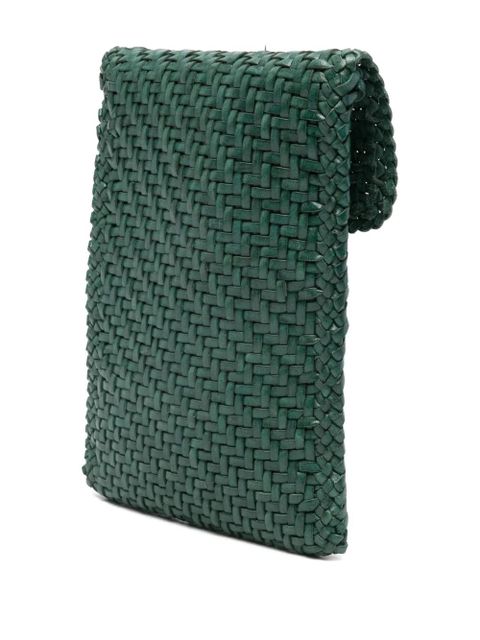 DRAGON DIFFUSION woven braided cross body bag - BLUE AND GREEN