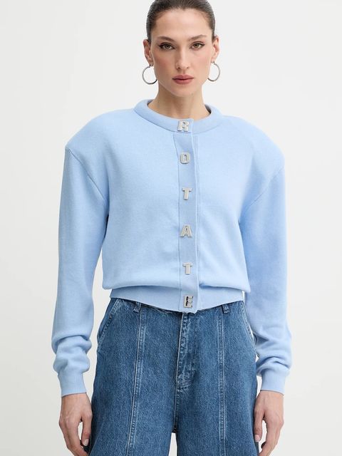 Rotate kardigan z domieszką kaszmiru damski kolor niebieski lekki 1138541321 - zdjęcie produktu nr 1