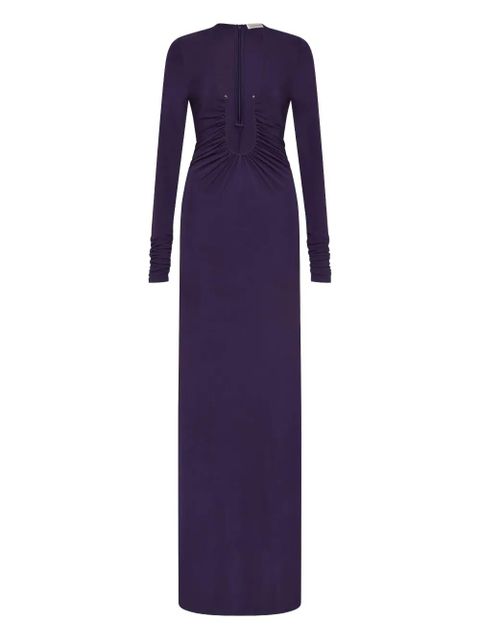 Christopher Esber Arced Palm long-sleeves maxi dress - Purple - zdjęcie produktu nr 1