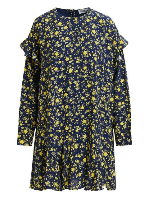 Essentiel Antwerp floral ruffled asymmetric day dress - Blue - zdjęcie produktu nr 1
