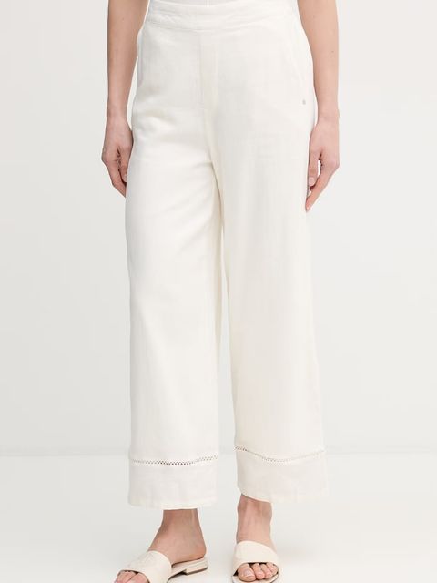 Dkny spodnie z dodatkiem lnu