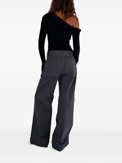 Paris Georgia Elemental Manahou asymmetric off-shoulder top - Black