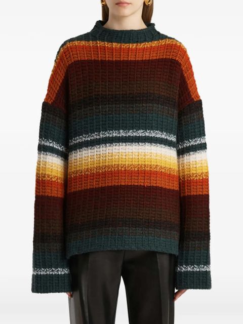 KHAITE Yanis sweater in multicolor stripe - Orange - zdjęcie produktu nr 1
