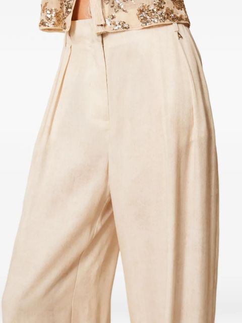 TWINSET pleat-detail palazzo pants - Neutrals