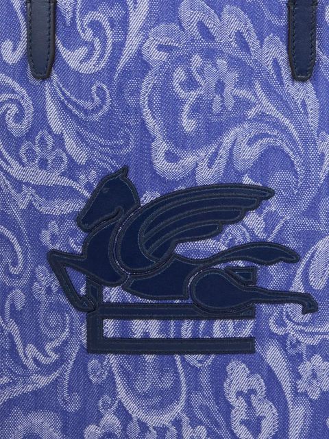 ETRO medium Love Trotter jacquard appliqué tote bag - Purple