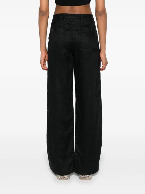 Lauren Ralph Lauren drawstring-waist linen trousers - Black