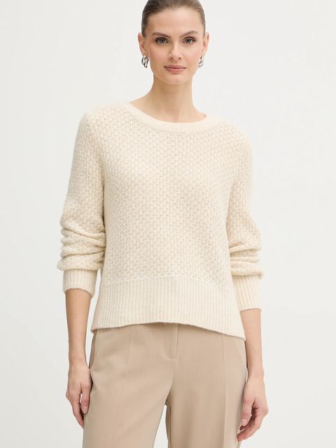 Morgan sweter z domieszką wełny MPAUL damski kolor beżowy MPAUL - zdjęcie produktu nr 1