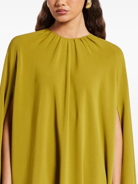 TOM FORD cape-effect georgette gown - Green