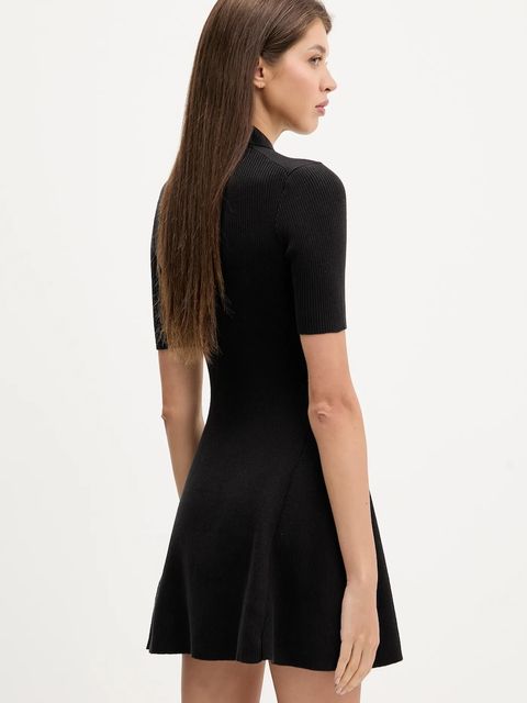 Tommy Jeans sukienka kolor czarny mini rozkloszowana DW0DW21471