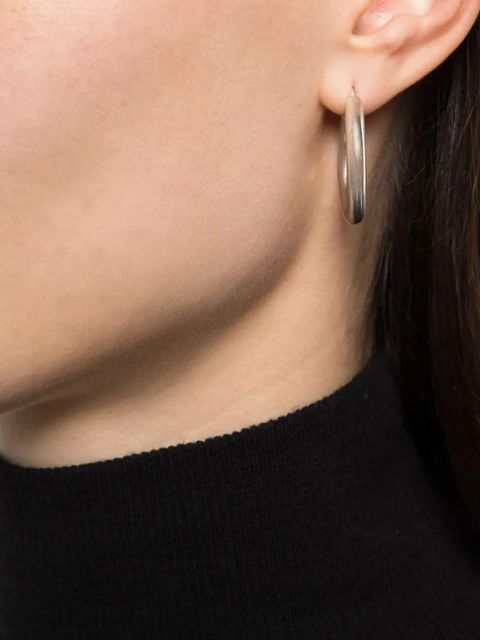 Jil Sander small hoop earrings - Silver - zdjęcie produktu nr 2