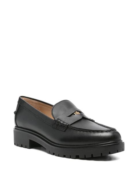 Lauren Ralph Lauren Marli leather logo-plaque loafers - Black - zdjęcie produktu nr 2