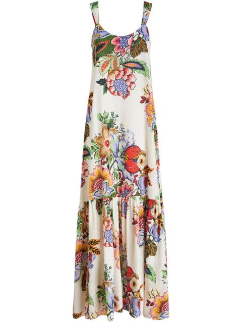 ETRO floral-print cotton blend maxi dress - Neutrals - zdjęcie produktu nr 1