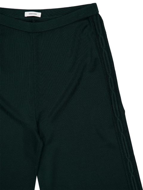 Ferragamo ribbed side-lace trousers - Blue