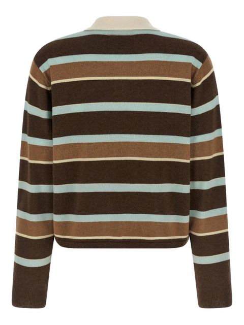Guest In Residence striped polo shirt - Brown