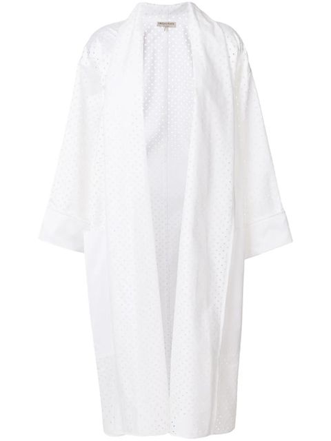 PUCCI eyelet-embellished oversized coat - White - zdjęcie produktu nr 1