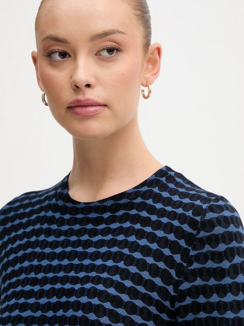 United Colors of Benetton sweter damski kolor granatowy lekki 12F3D10EE - zdjęcie produktu nr 2