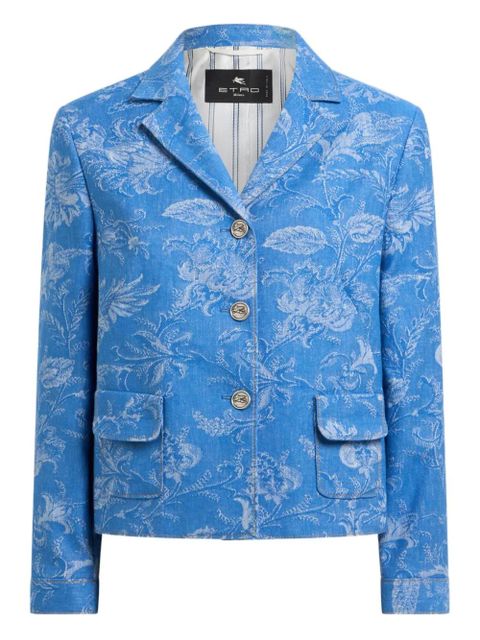ETRO jacquard floral-motif jacket - Blue - zdjęcie produktu nr 1
