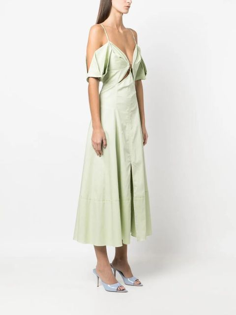 Cult Gaia Dina off-shoulder midi dress - Green
