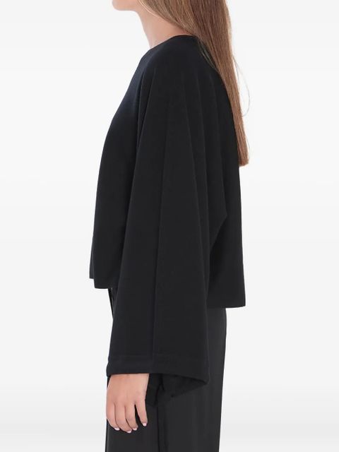 Max Mara Frais batwing gathered-cuff sweater - Black