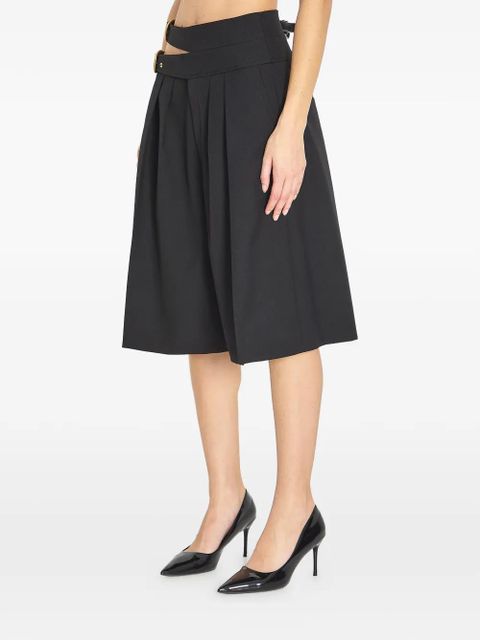 Chloé double-belt pleated shorts - Black