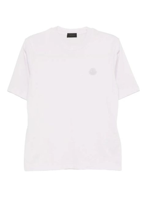 Moncler logo-patch short-sleeve T-shirt - Pink - zdjęcie produktu nr 1