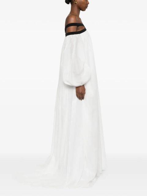 TOM FORD black-detail maxi dress - White