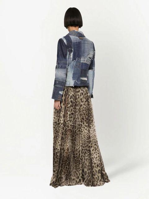 Dolce & Gabbana leopard-print culotte trousers - Black